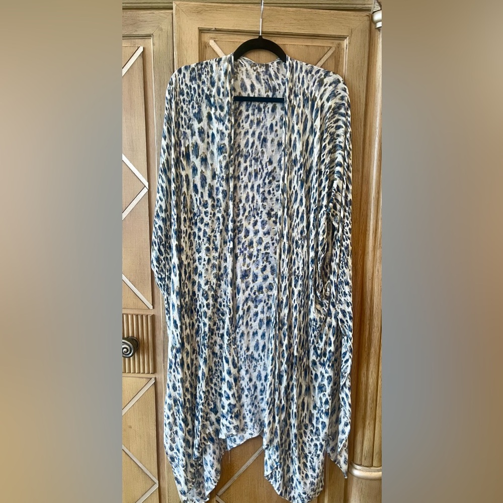 Leopard Print Kimono/Swimsuit Cover Up